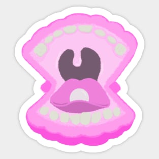 Screaming Clam Mouth Sticker